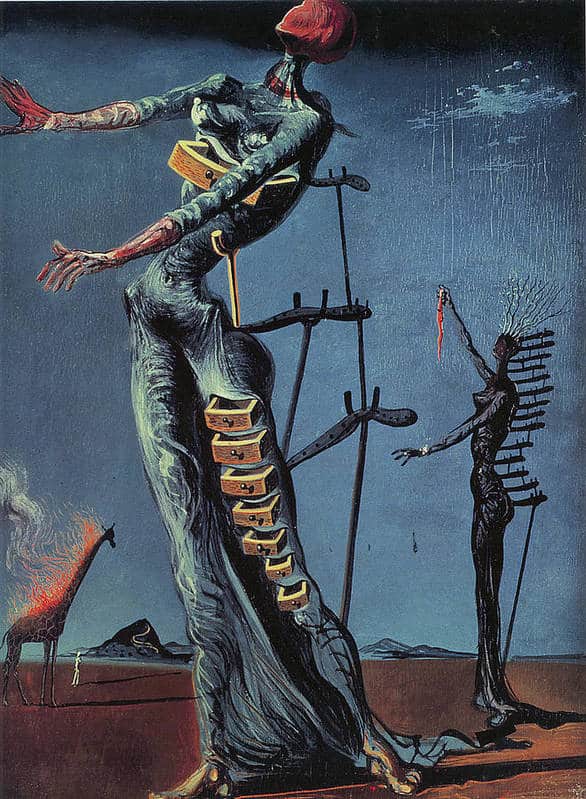 La girafe en feu - Salvador Dali
