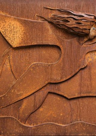 Enlèvement d’Europe - Bas relief Corten - Coll. Privée