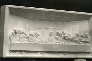 Bas relief d'après le tableau de Léonard de Vinci (réalisé durant les années d'études 1980/1984)