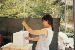 Début du travail : mesures sur le bloc - 1997